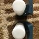 Pair of Bauhaus appliques in Bakelite and white opaline around 1950
