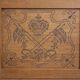 Oak side cabinet with carved motifs