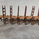 Serie de 6 chaises paillees