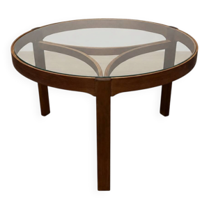 Table basse scandinave - teck verre