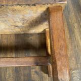 Table base brutalist solid wood