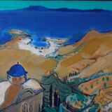 Oil on canvas Tinos monastery cyclades