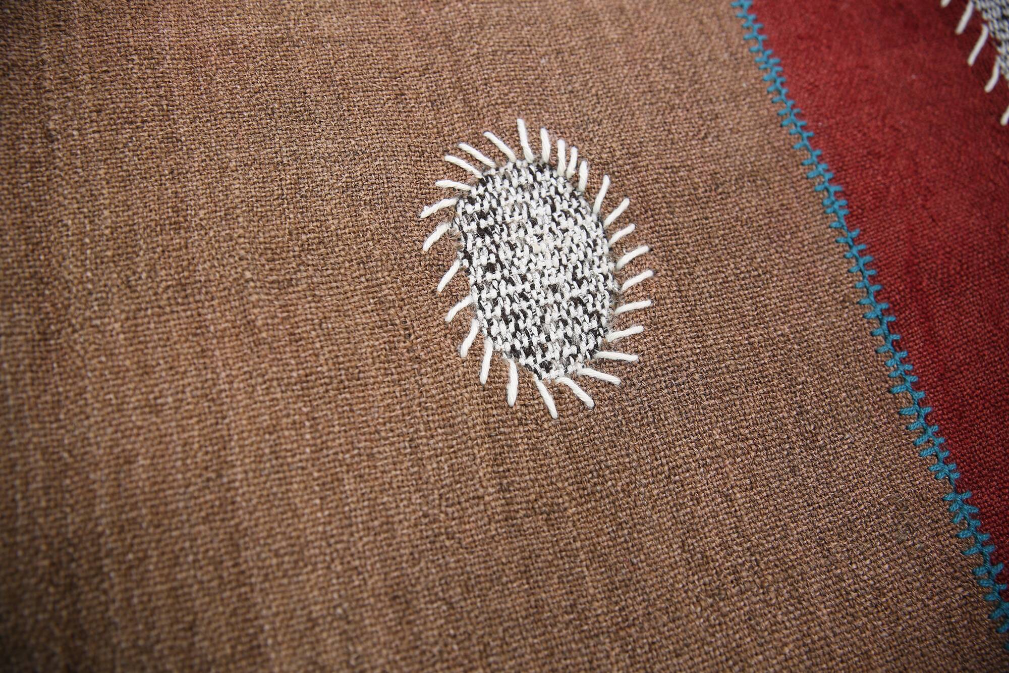 Dusty Pink Moroccan Wall Hanging, Handmade Wool Wall Hanging, 106x106
