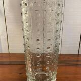 Cylindrical glass vase