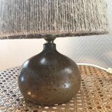 Sandstone lamp with rope lampshade