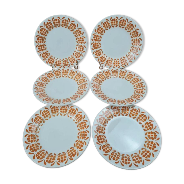 Lot de 6 assiettes semi-creuses Sarreguemines