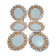 Set of 6 semi-deep plates Sarreguemines