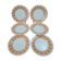 Set of 6 semi-deep plates Sarreguemines