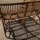 Vintage rattan lounge bench and 2 armchairs