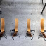 Series of 4 Chairs by Pietro Arosio for Airon 1980