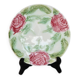 Vintage dessert plate with pink flowers