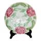 Vintage dessert plate with pink flowers