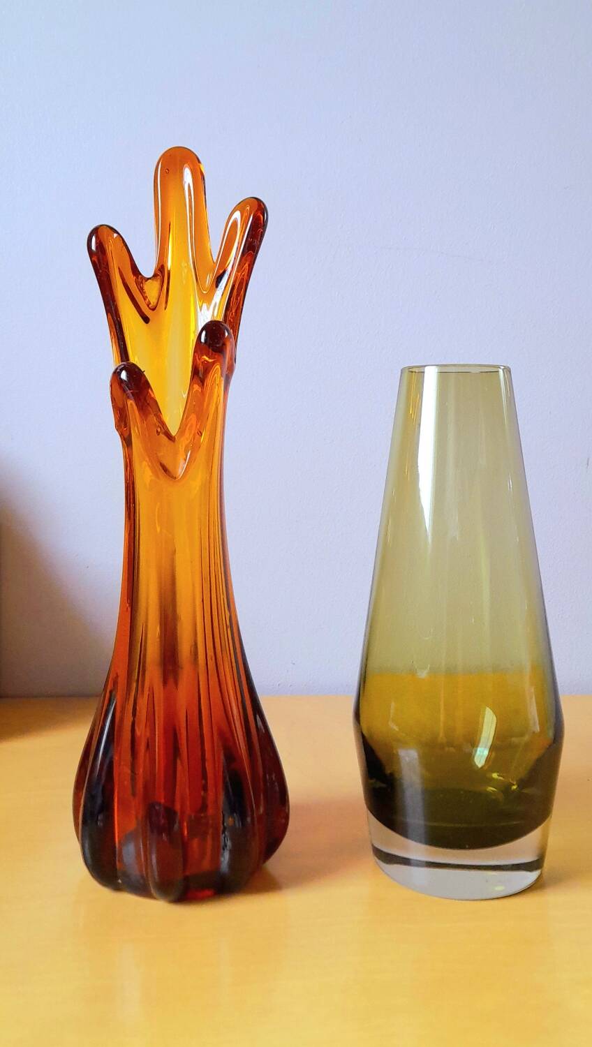 Lot of vintage glass vases