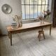 Farmhouse table with spindle legs in oak and pine, 2.5m