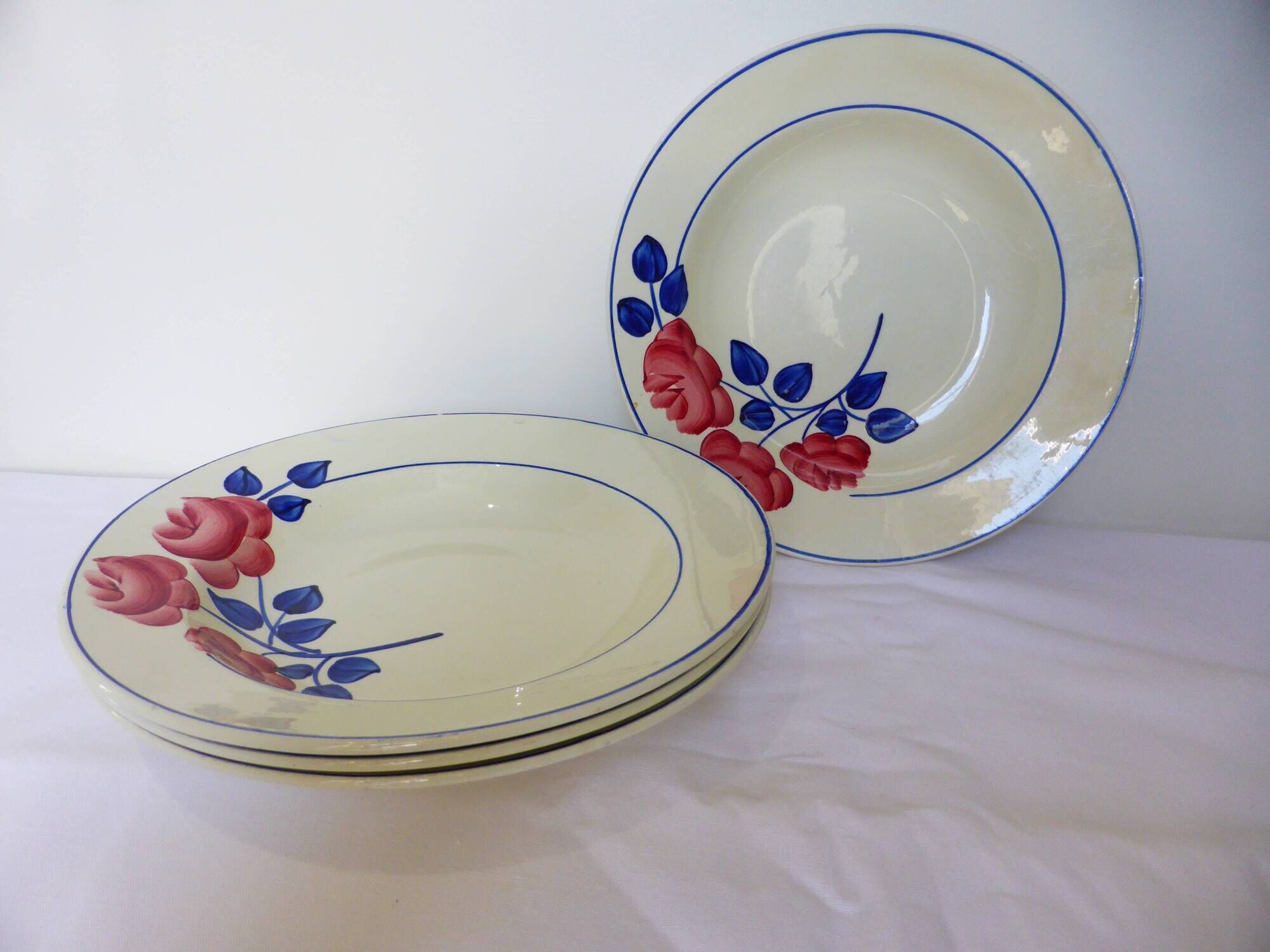 4 vintage deep plates from the HBCM factory 220633