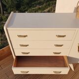 Vintage compass feet chest of drawers