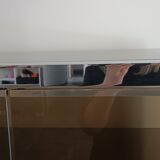 Vintage showcase in brass and chrome Renato Zevi