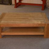 Coffee table in oak and oak veneer from Belgian manufacture