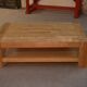 Table basse en chêne et plaquage de chêne de manufacture belge