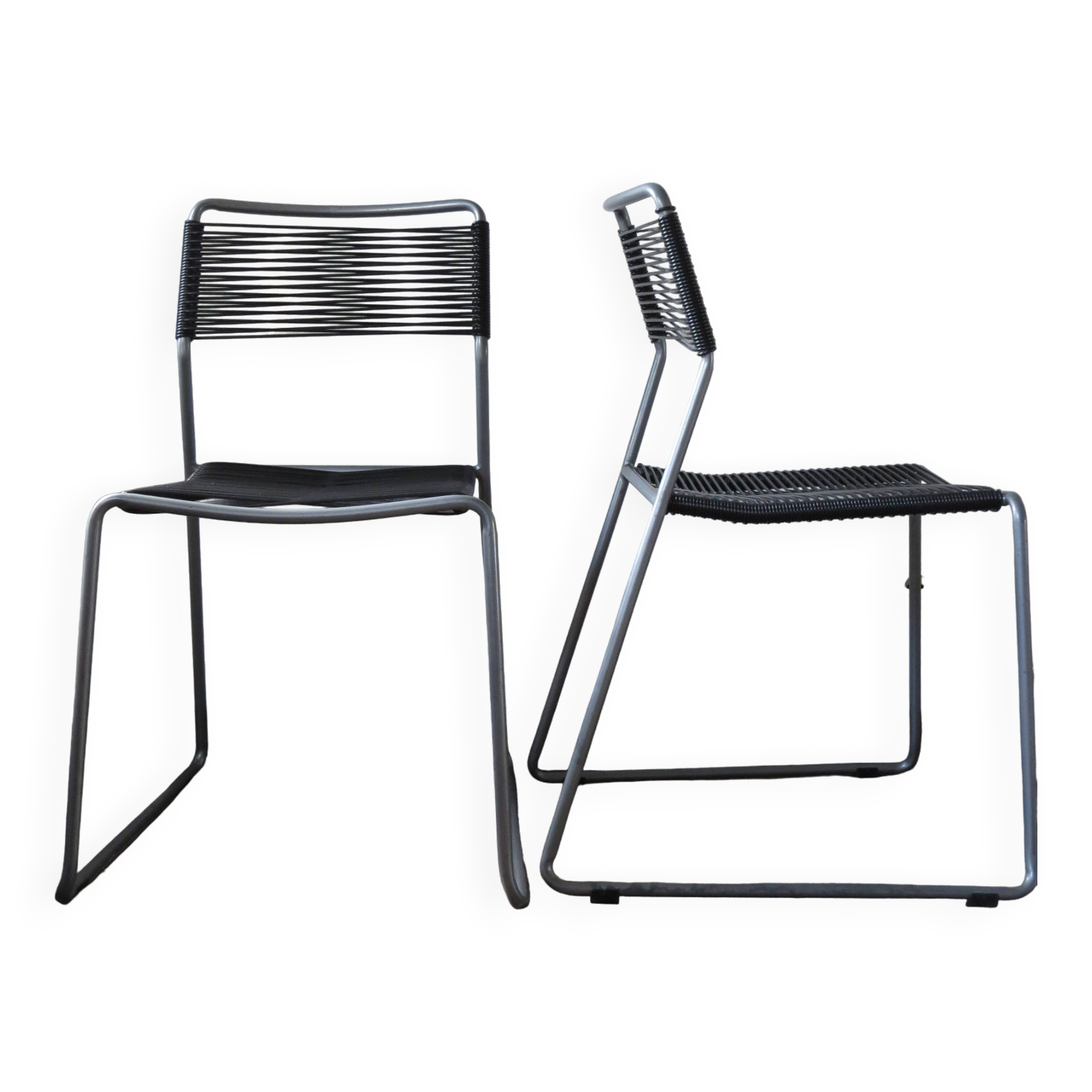 Pair of ikea "scoubidou" chairs 1990