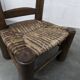 Brutalist children's chair by Charles Doudouyt 1960 oak and wicker