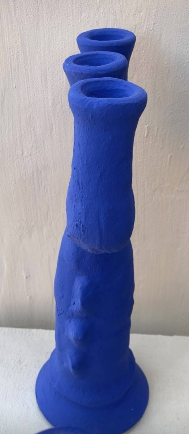 Blue candlestick