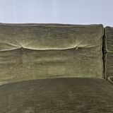 70s corner sofa in green fabric