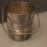 Ice cube bucket in silver metal signed Ercuis