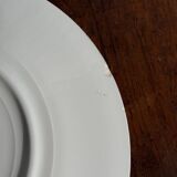 Set of 4 Italian ceramic plates in green, orange, and yellow splashes D20.