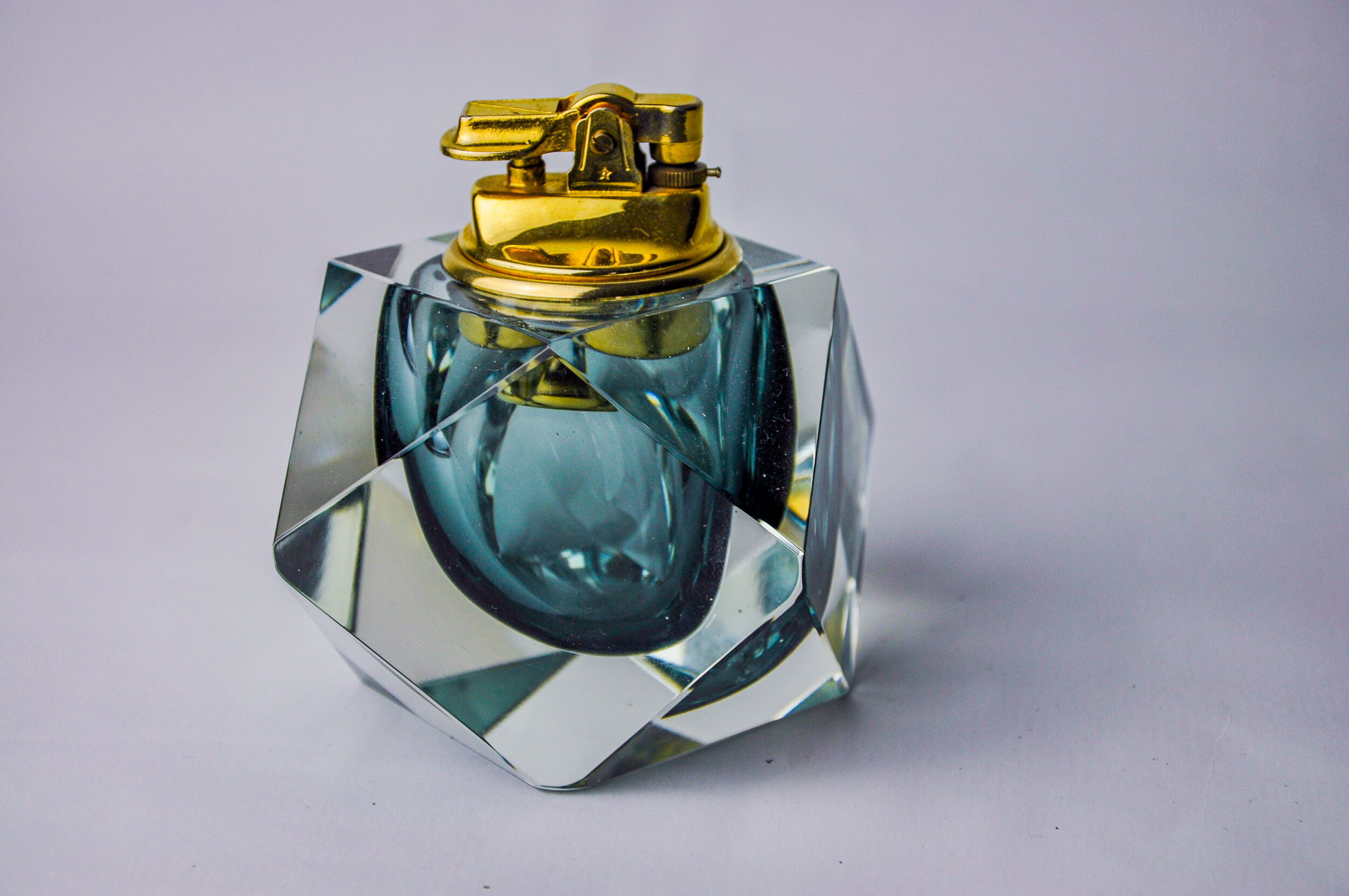 Grey Sommerso Lighter by Seguso, Murano, Italy, 1970