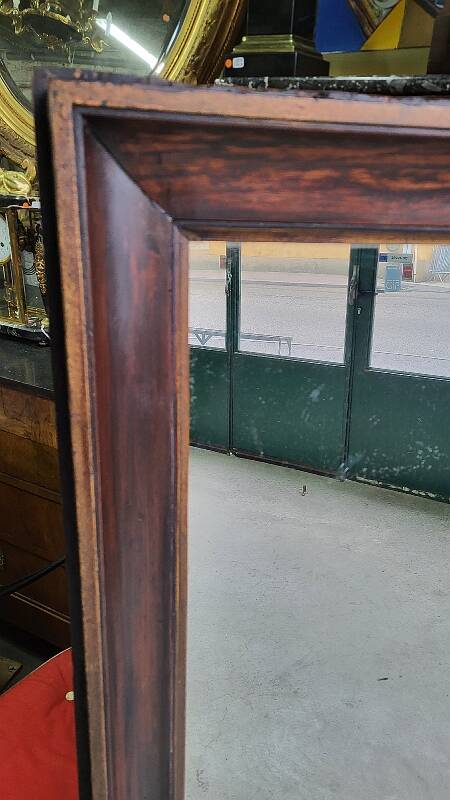 Antique wooden mirror