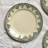 3 flat ironstone plates Choisy le Roi Boulanger / Bordeaux ACC-7337