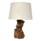 Olive wood lamp 1950