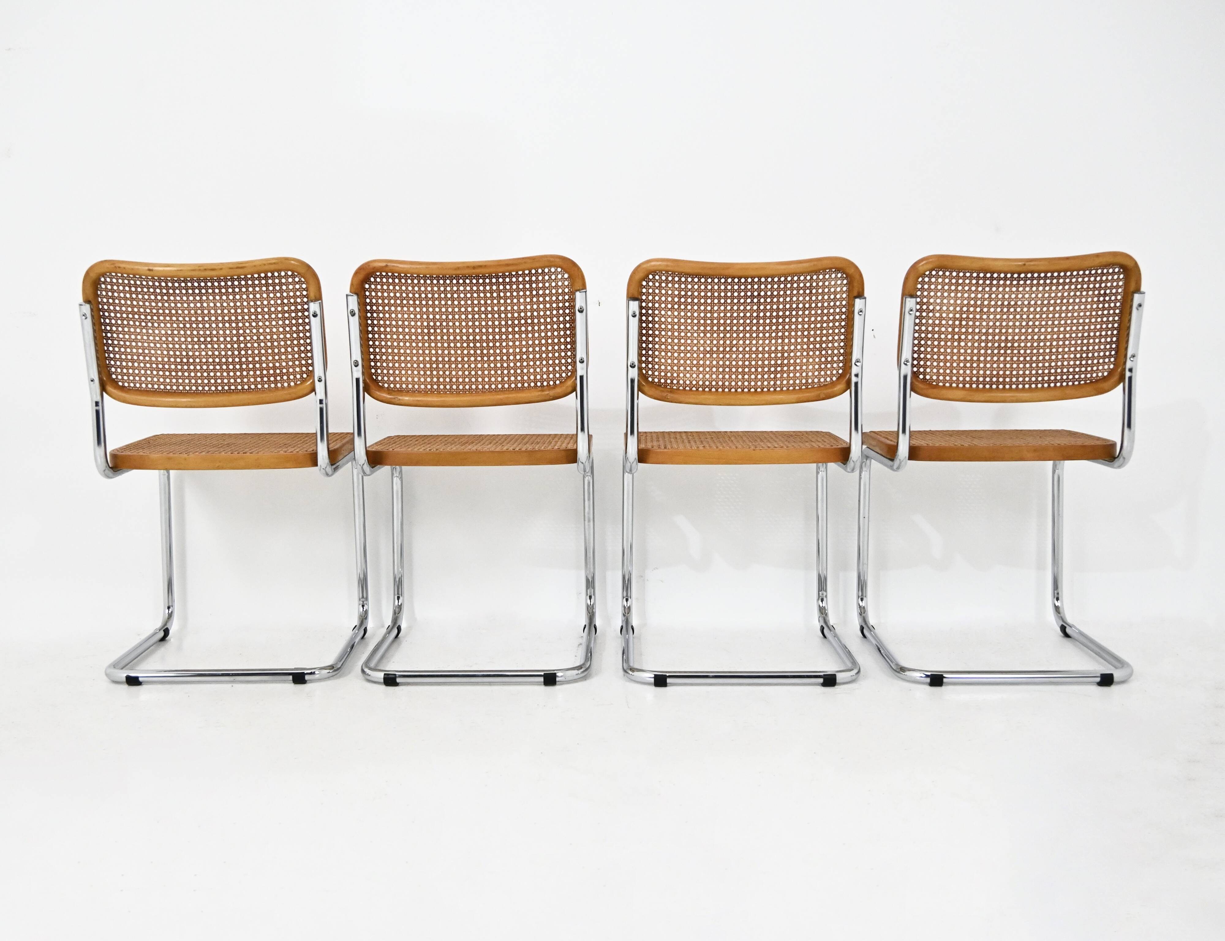 Set of 4 dining chairs Style B32 by Marcel Breuer