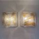Vintage Murano glass abstract wall sconces from Mazzega, Italy, 1960, set of 2