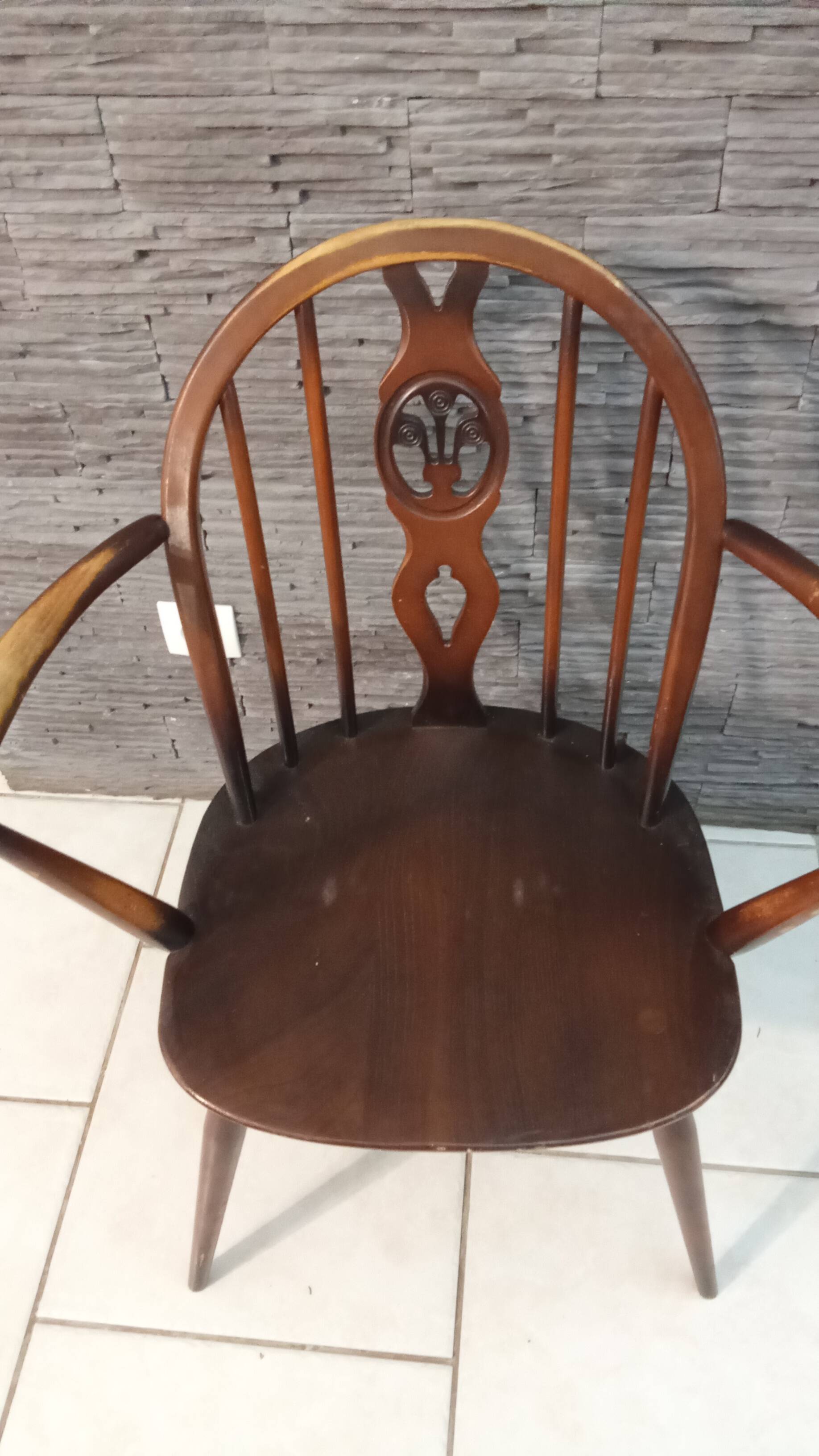 Vintage windsor chair for ercol scandinavian