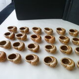 Set of 24 fire ceramic snail shells