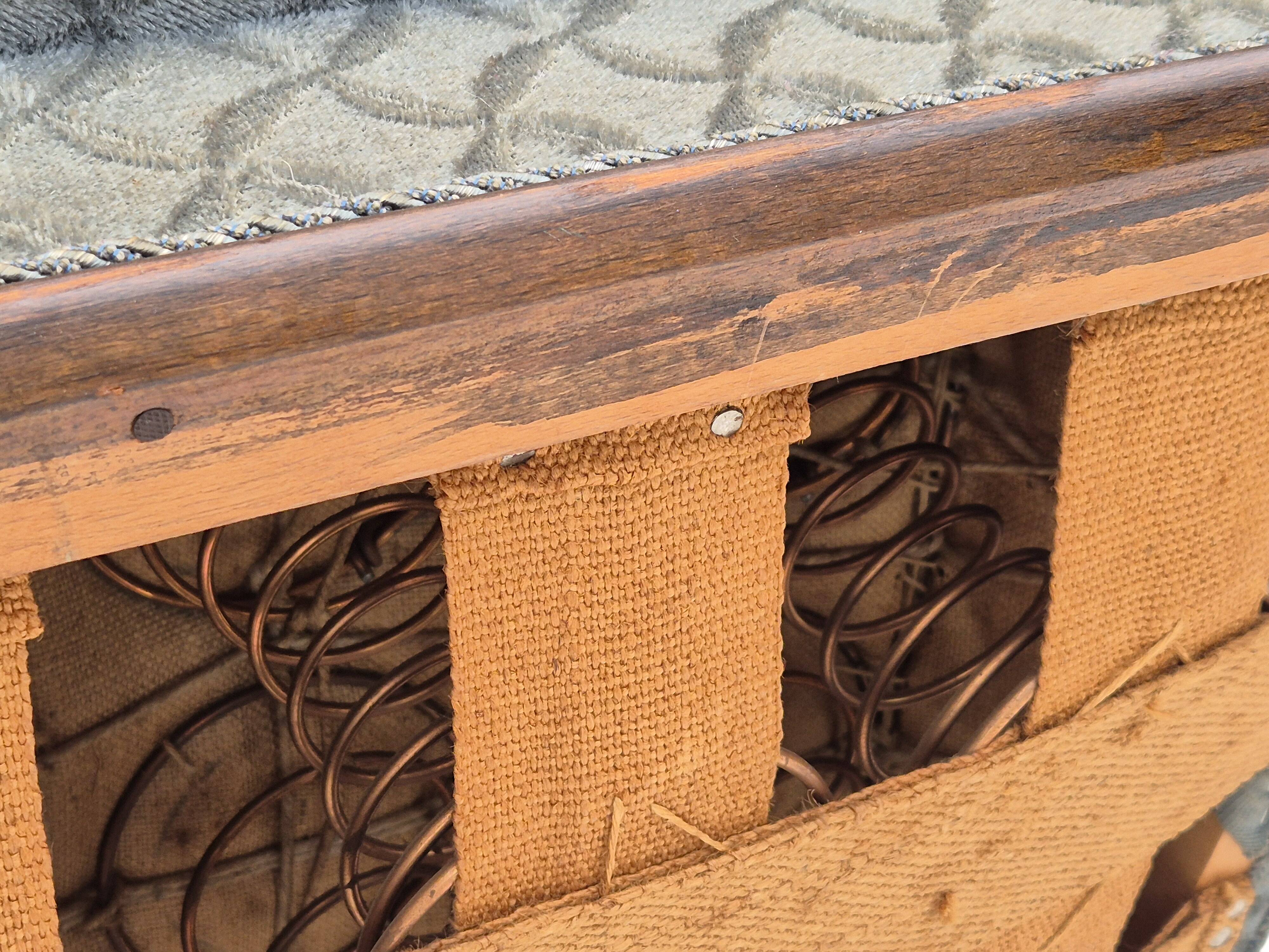 1960s, Danish armchair, original very good condition, furniture velour, beech wood,