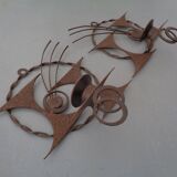 Brutalist Iron Candleholders by Henrik Horst, Denmark, 1960s, Set of 2