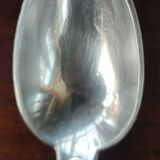 4 old large pointed spoons Christofle silver metal