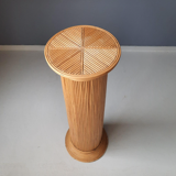 Rattan column stall foot pencil reed 1970s