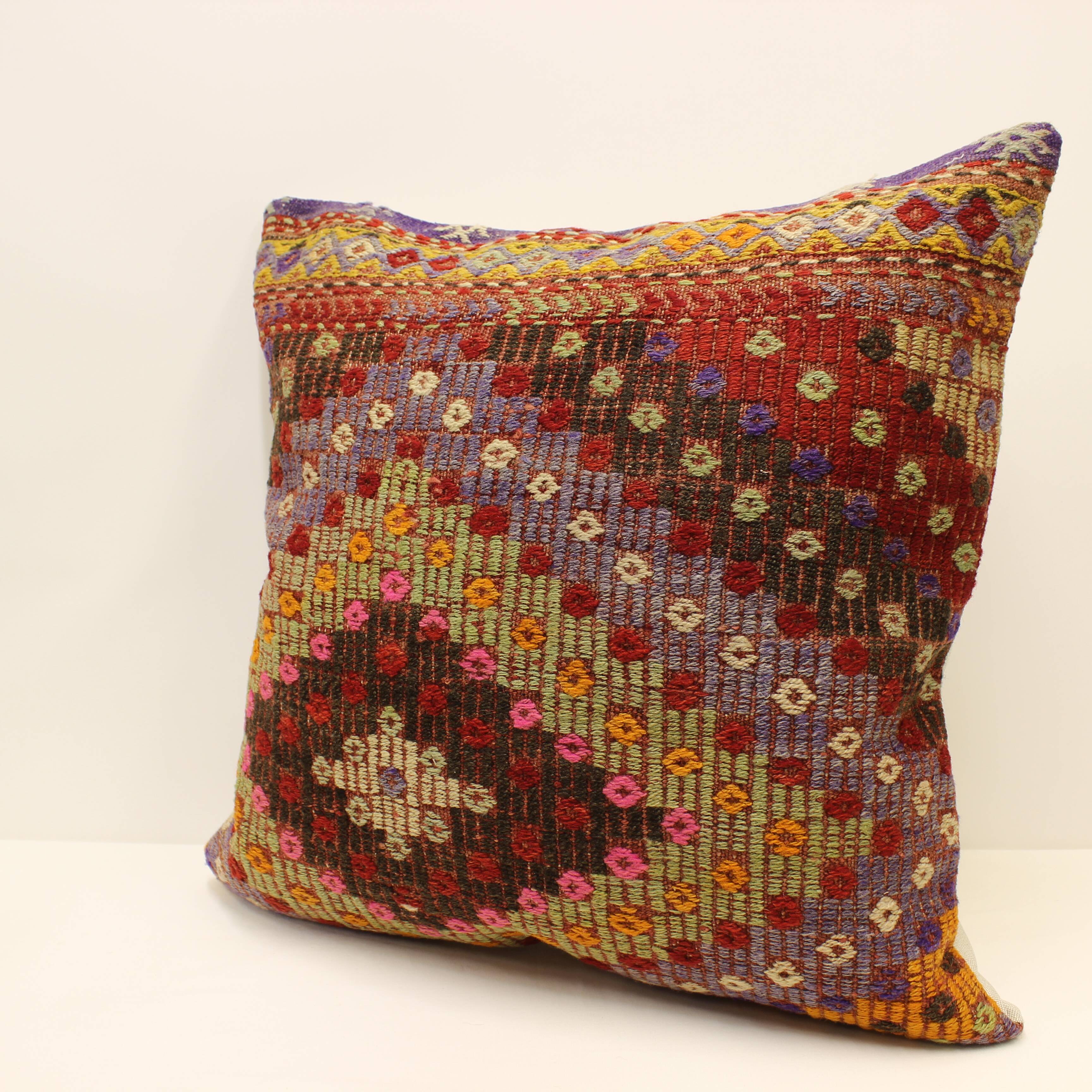 60x60 cm Kilim Cushion,Vintage Cushion Cover