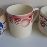 6 coffee cups Digoin Badonviller Sarreguemines
