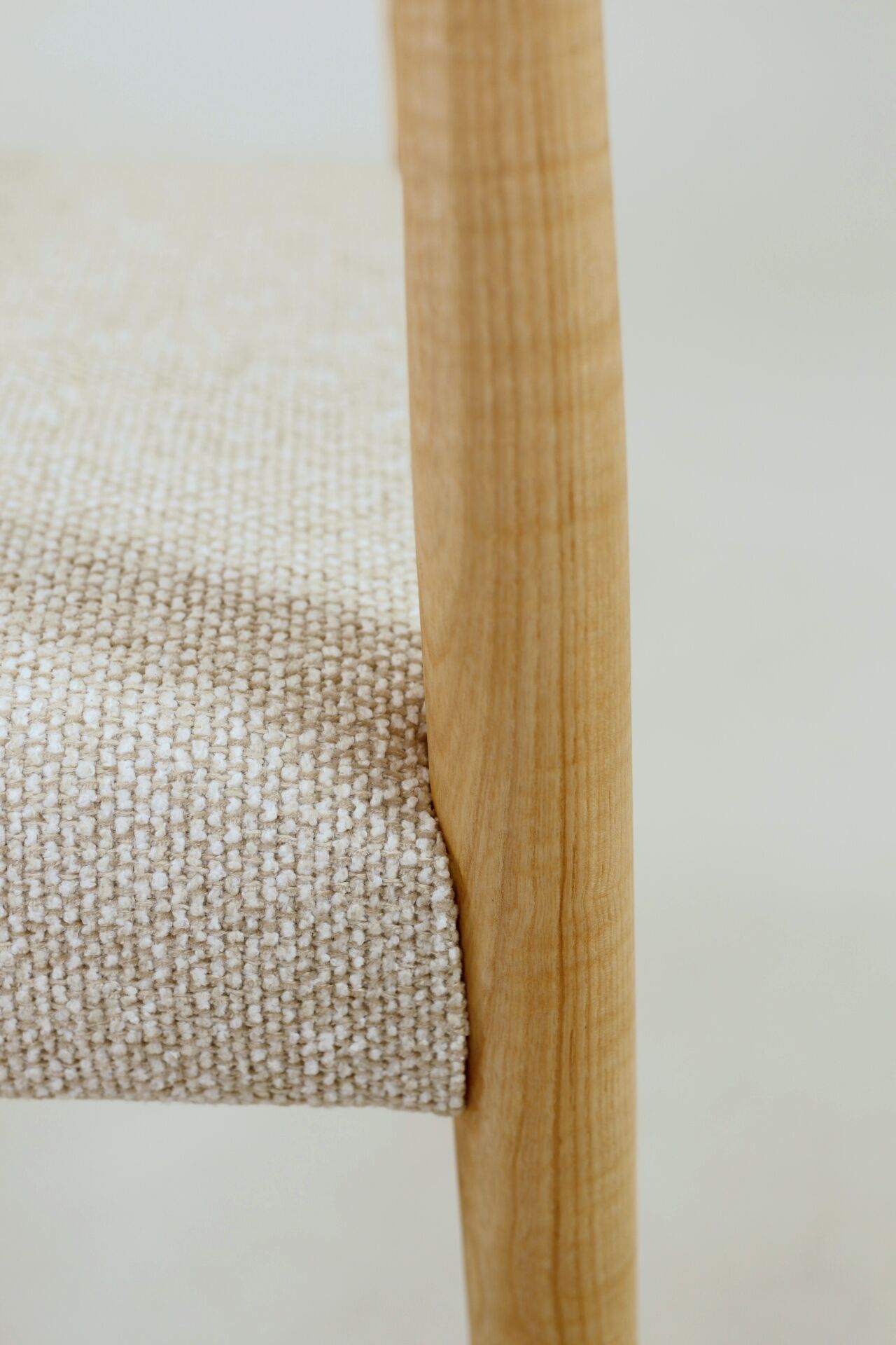 Pair of linen dining chairs