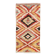 Vintage Hand-Knotted Turkish Tulu Rug with Geometric Design in Red, Cream, Yellow and Gray, 100% Wool