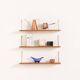 Danish mid century teak  floating shelves, set of 3 1960s