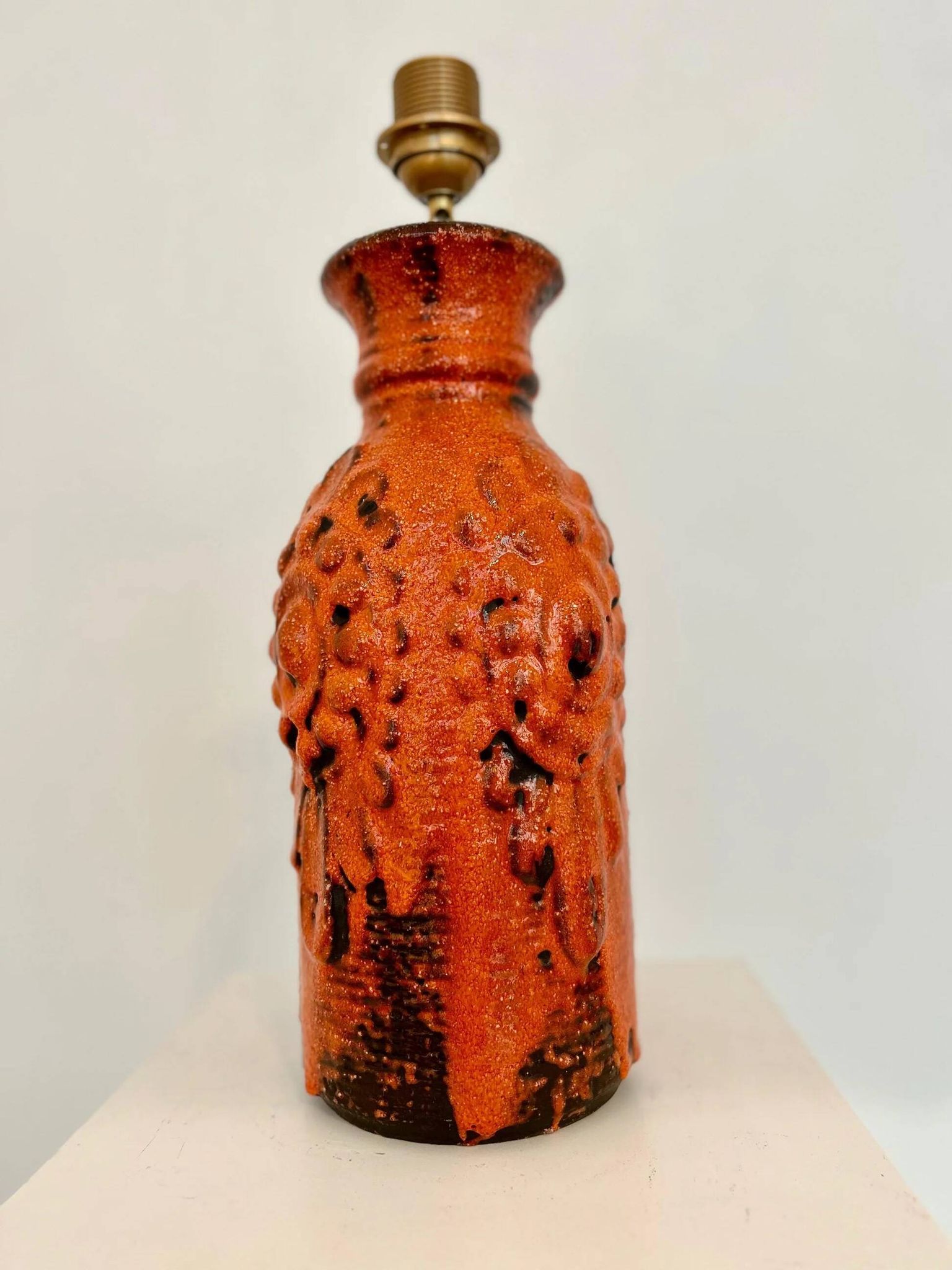 Large Vintage Fat Lava Vase Table Lamp by Carstens Tönnieshof - WGP