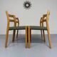 Set of 4 beech chairs designed by Niels Otto Møller, solid vintage beech