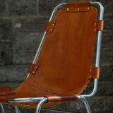 Chair Les Arcs Charlotte Perriand – Vintage patinated leather from the 60s/70s