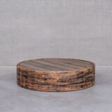 Table basse en bois brutaliste primitive Français milieu du siècle